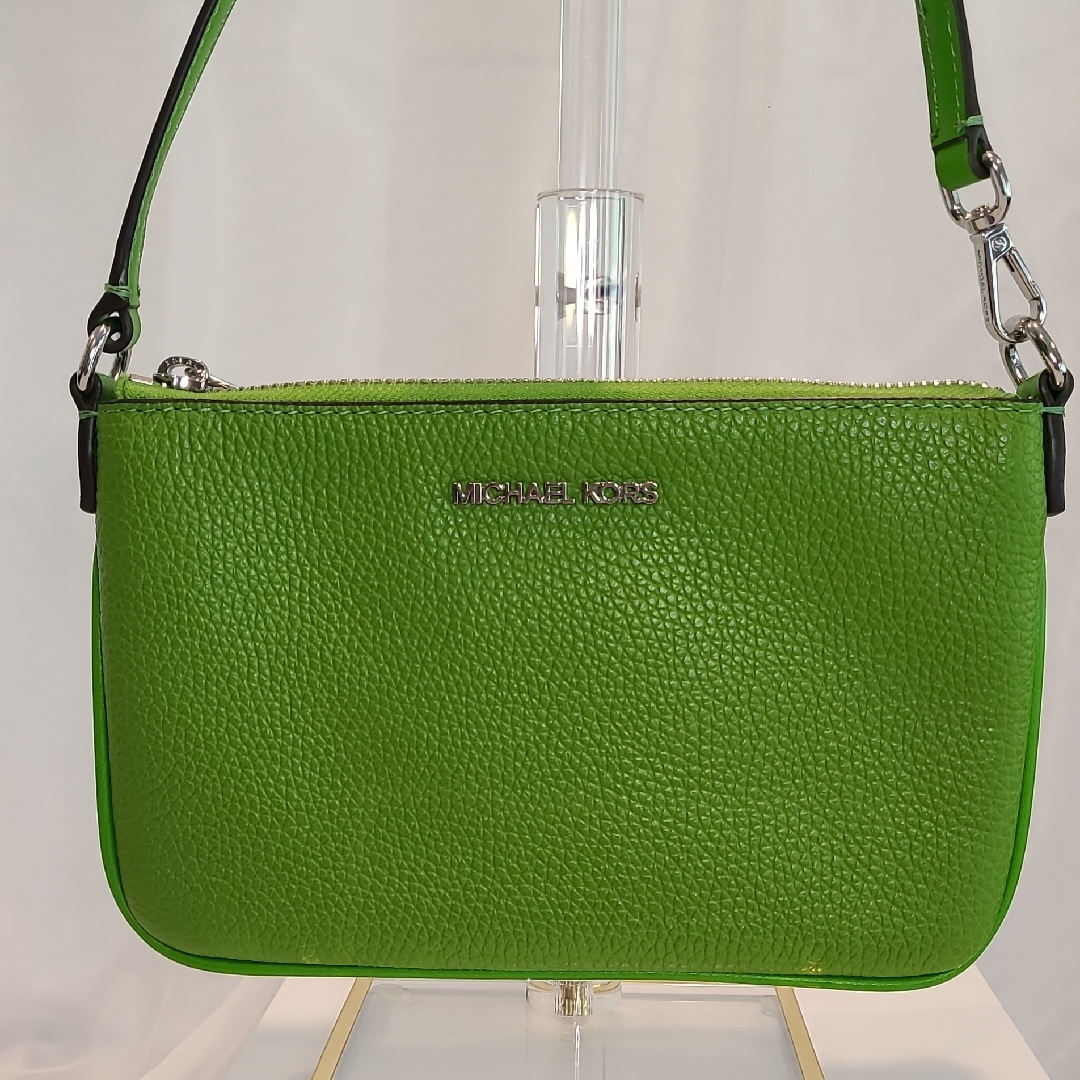 Michael Kors Vibrant Green Pouch Wristlet